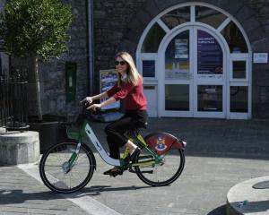 Cllr Hazel Smyth on bike