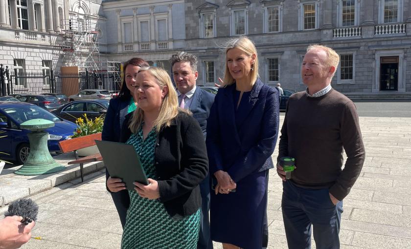 Roisin outside Leinster House