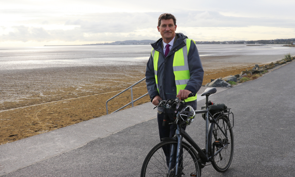 Eamon Ryan with bicycle