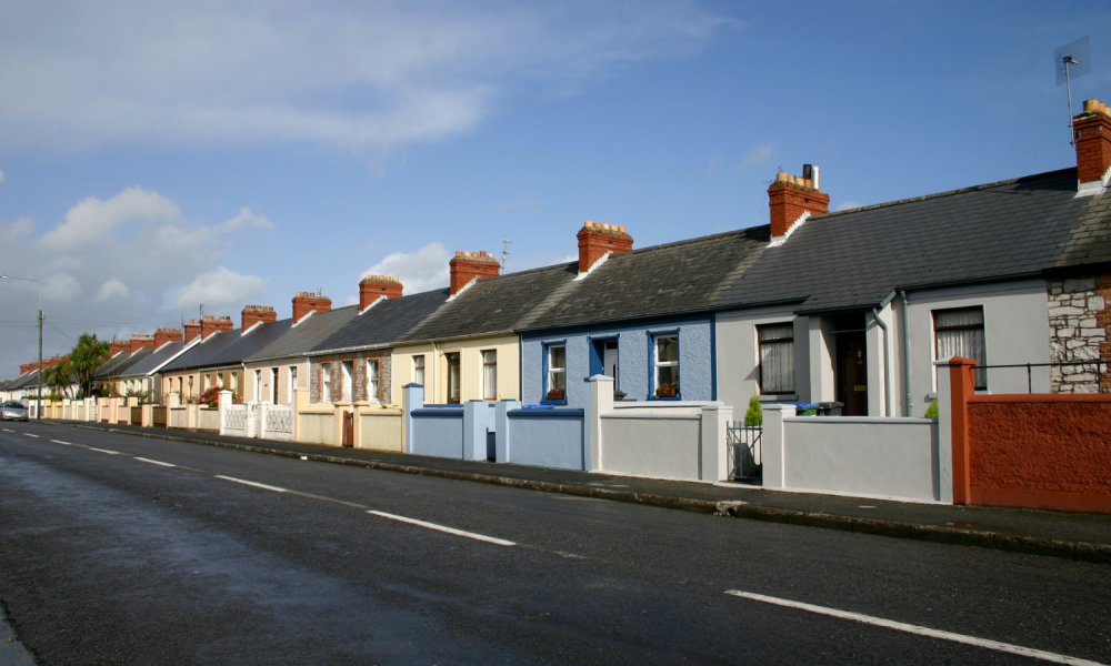 Name Irish houses - stock image