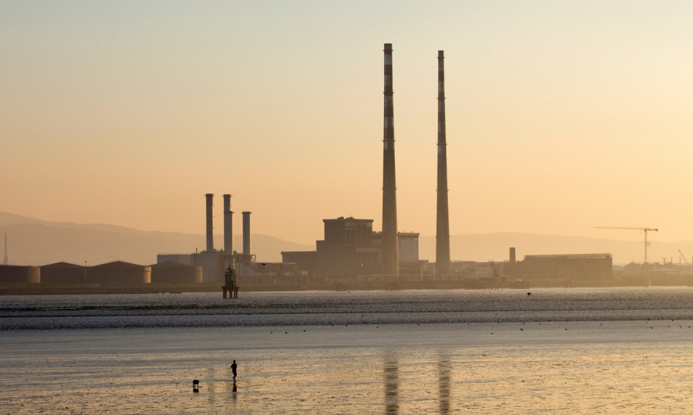 Poolbeg towers - stock image