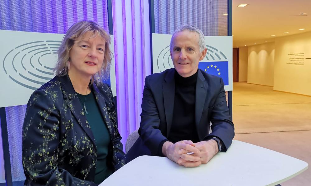 Green Party MEPS Grace O'Sullivan and Ciarán Cuffe