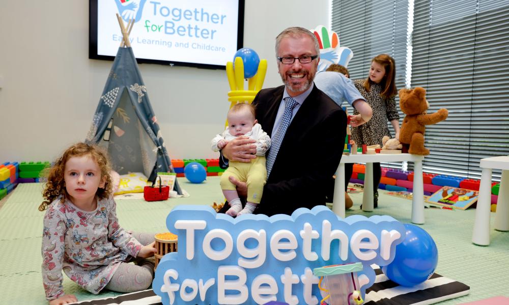 Green Party Minister Roderic O'Gorman launching Together for Better childcare programme