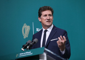Minister Eamon Ryan delivers a speech