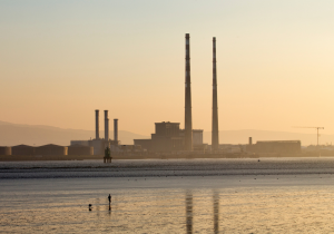 Poolbeg towers - stock image