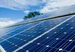 Solar panels on a roof