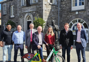 Cllr Hazel Smyth at Mullingar bike share launch