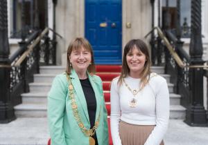 Lord Mayor of Dublin Cllr Caroline Conroy and Deputy Lord Mayor Cllr Darcy Lonergan