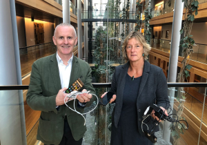 Ciaran Cuffe and Grace O'Sullivan Universal EU Chargers