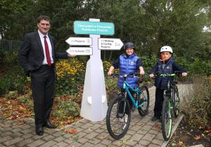 Green Party Minister Eamon Ryan launching the Pathfinders project in Tallaght