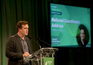 Green Party National Coordinator Michael Pidgeon at the 2022 Annual Convention