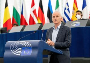 Ciaran Cuffe speaking in the EU Parliament