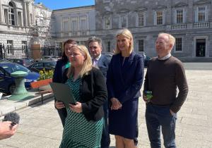 Roisin outside Leinster House