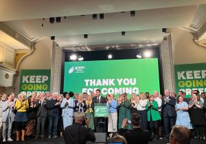 Candidates on the convention stage