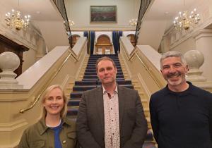  Deputy Marc Ó Cathasaigh pictured this week at Leinster House with Future Generations Commissioner for Wales, Mr. Derek Walker and Senator Pauline O’Reilly