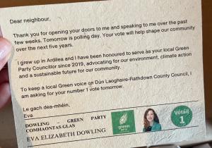 Eva Dowling canvass card