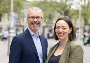 Roderic O'Gorman TD and Cllr. Janet Horner
